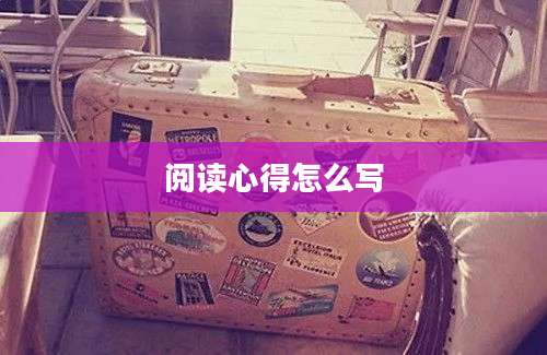 阅读心得怎么写