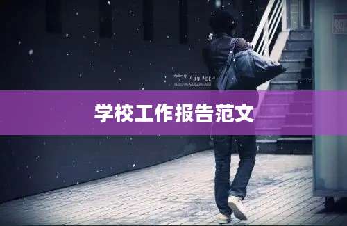 学校工作报告范文