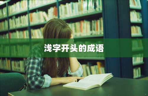 浅字开头的成语