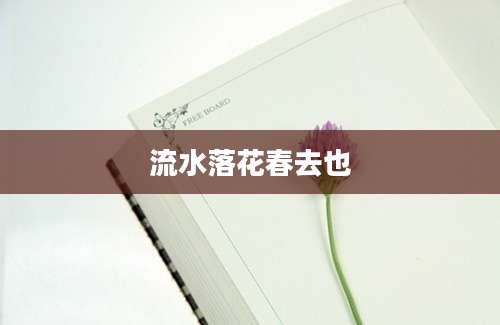 流水落花春去也