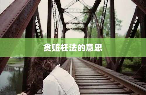 贪赃枉法的意思