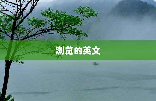 浏览的英文