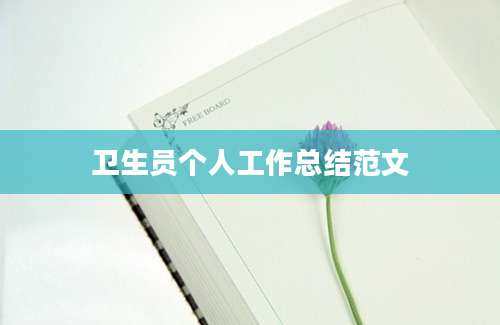 卫生员个人工作总结范文