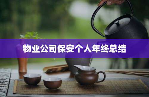 物业公司保安个人年终总结