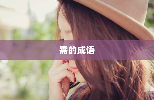 需的成语