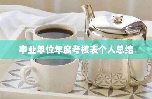 事业单位年度考核表个人总结