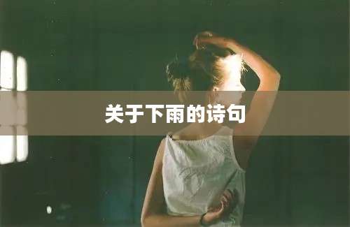 关于下雨的诗句