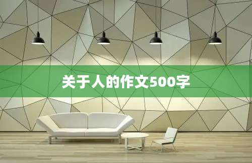关于人的作文500字