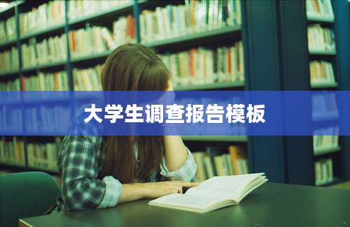 大学生调查报告模板