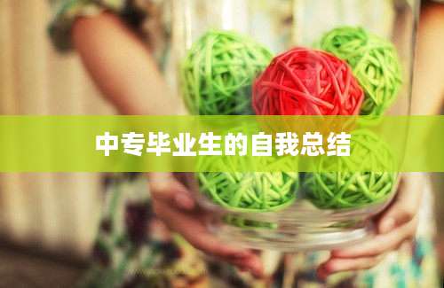 中专毕业生的自我总结