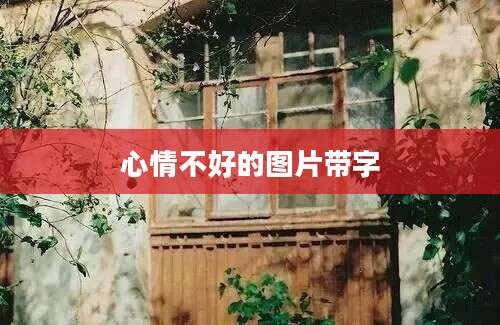 心情不好的图片带字