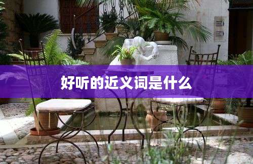 好听的近义词是什么