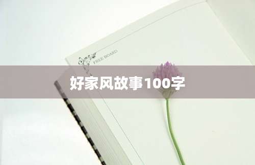 好家风故事100字