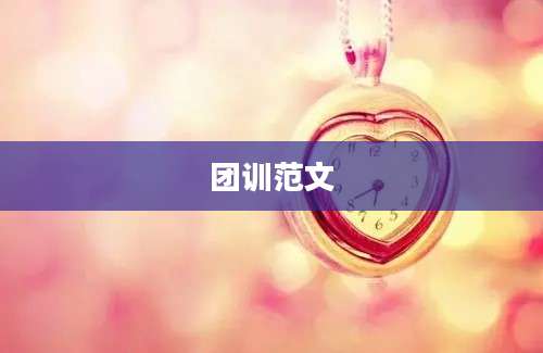 团训范文