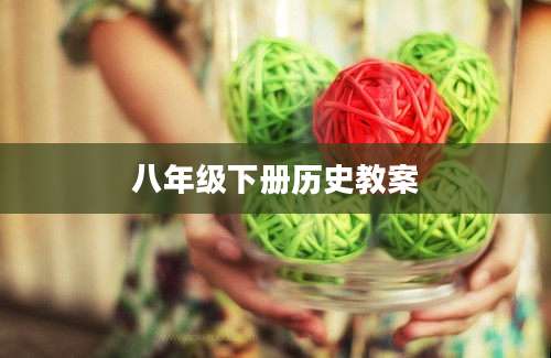 八年级下册历史教案
