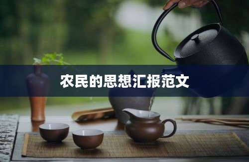 农民的思想汇报范文