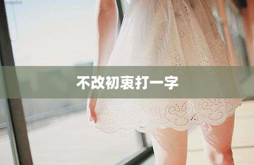 不改初衷打一字
