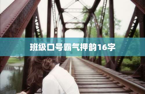 班级口号霸气押韵16字