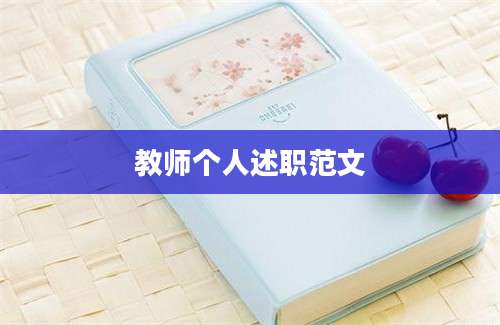教师个人述职范文