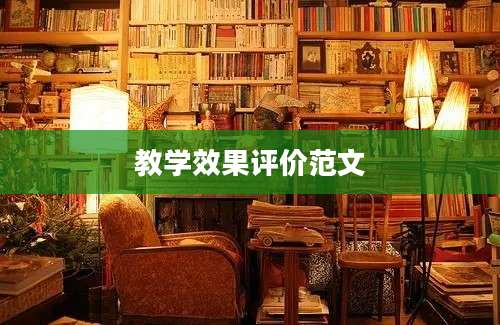 教学效果评价范文