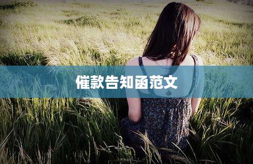 催款告知函范文