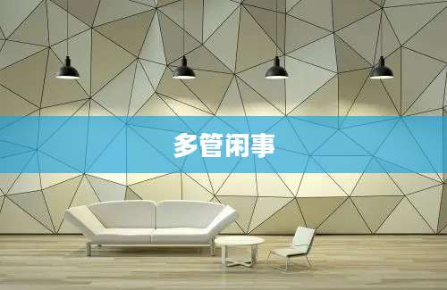 多管闲事