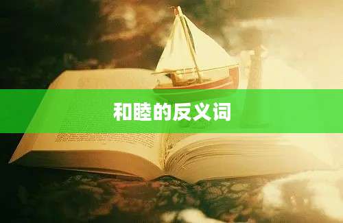 和睦的反义词