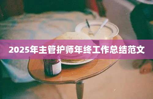 2025年主管护师年终工作总结范文