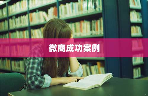 微商成功案例