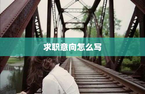 求职意向怎么写