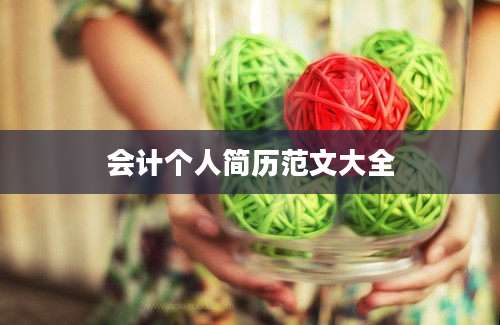 会计个人简历范文大全
