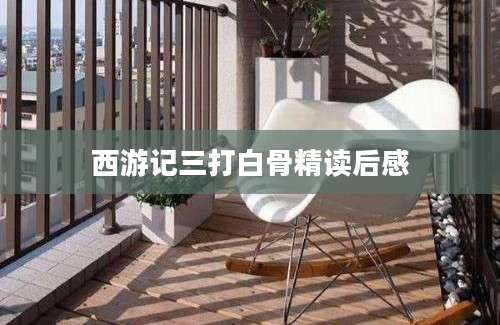 西游记三打白骨精读后感