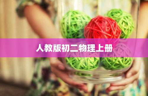 人教版初二物理上册