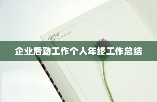 企业后勤工作个人年终工作总结