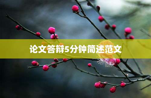 论文答辩5分钟简述范文