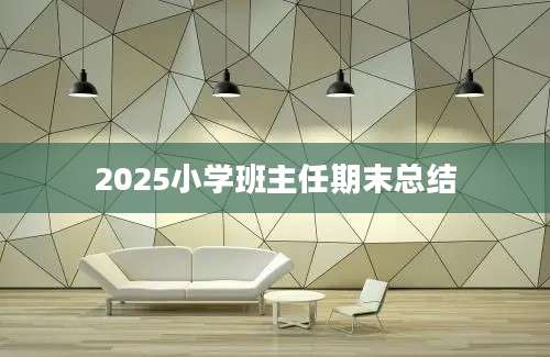 2025小学班主任期末总结