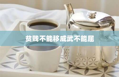 贫贱不能移威武不能屈