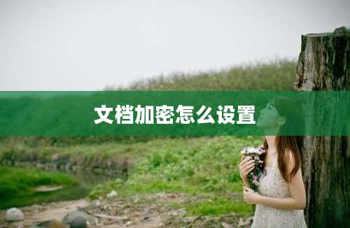 文档加密怎么设置