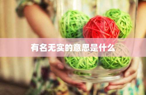 有名无实的意思是什么
