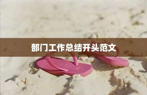 部门工作总结开头范文
