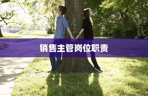 销售主管岗位职责