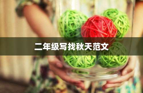 二年级写找秋天范文