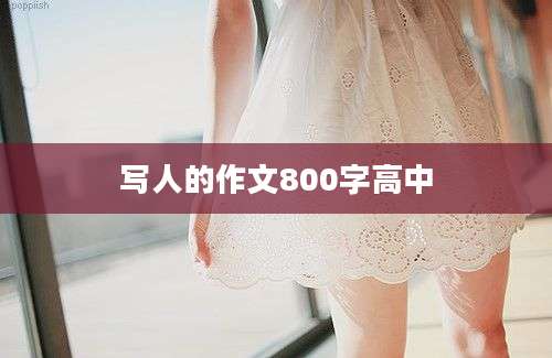 写人的作文800字高中