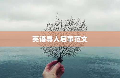 英语寻人启事范文