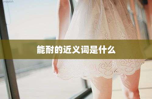能耐的近义词是什么