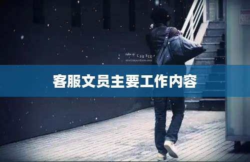 客服文员主要工作内容