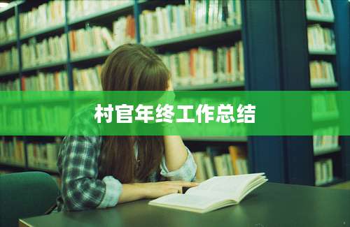 村官年终工作总结