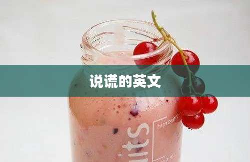 说谎的英文