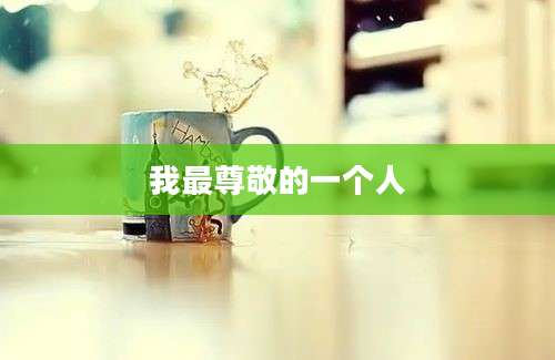 我最尊敬的一个人