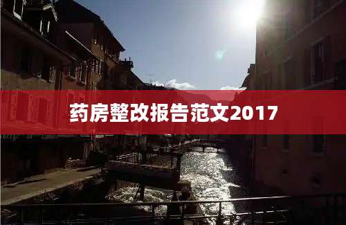 药房整改报告范文2017